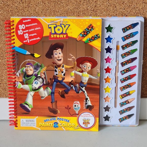 Disney Pixar Toy Story Deluxe Poster Paint & Color Set NWT Gift - Picture 1 of 6